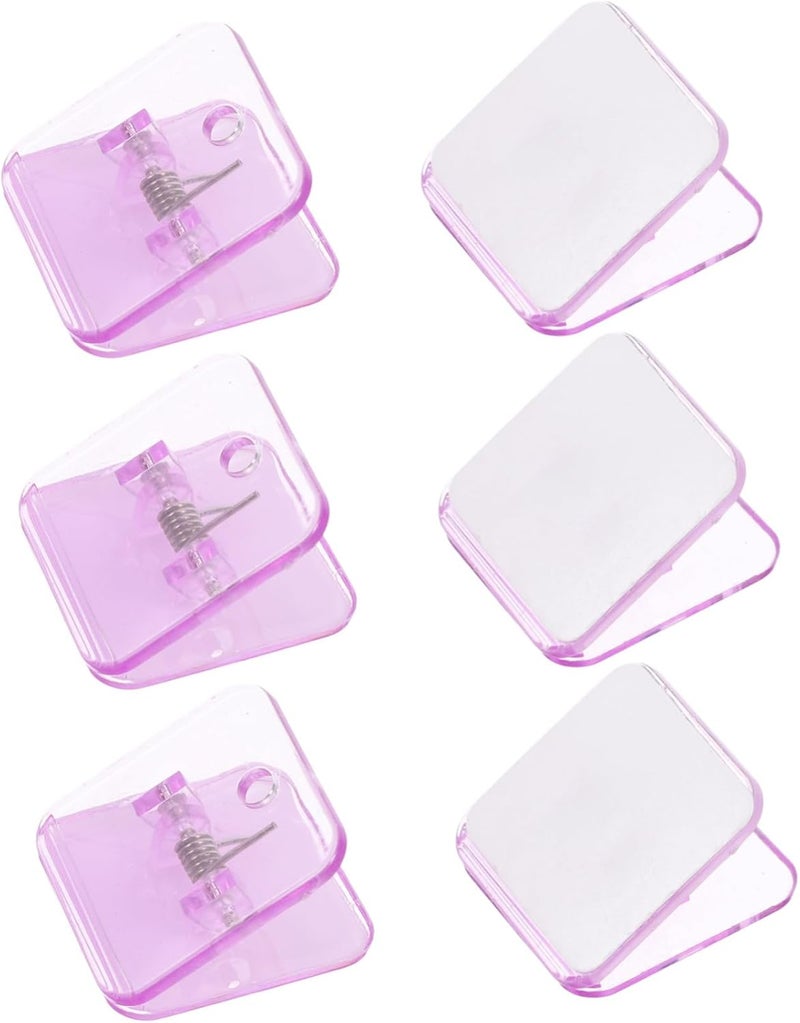 Violet Transparent Wall Pee Pad Holder 6pcs Strong Adhesive for Dog Potty Training Indoor Outdoor - Image 1