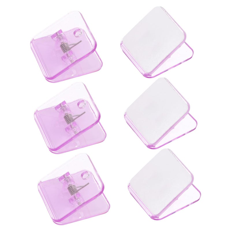 Violet Transparent Wall Pee Pad Holder 6pcs Strong Adhesive for Dog Potty Training Indoor Outdoor - Image 2