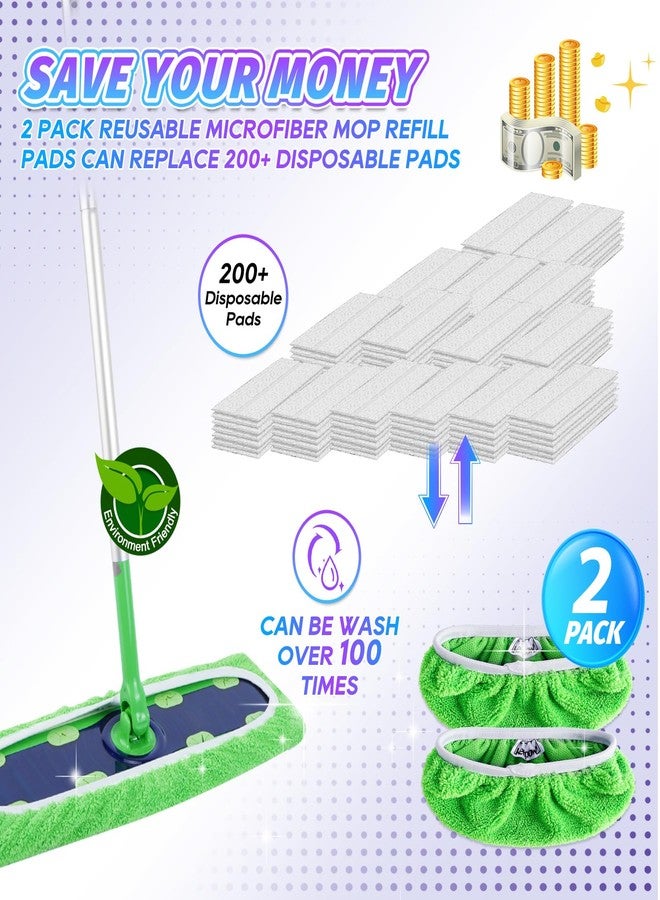 KEEPOW Reusable Mop Refill Pads Replacement Compatible with Swiffer Heavy Duty Wet Mopping Cloths, XL Wet Pads, Dry Sweeping Cloths for Hardwood Floor Cleaning, 2 Pack - Image 4