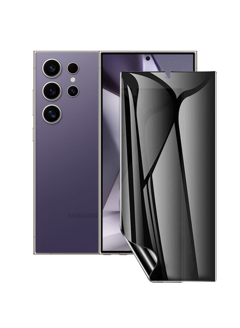 Privacy Screen Protector Surface Ceramic film matte  Anti Spy (NOT Tempered Glass) for Samsung Galaxy S24 Ultra Black - Image 1