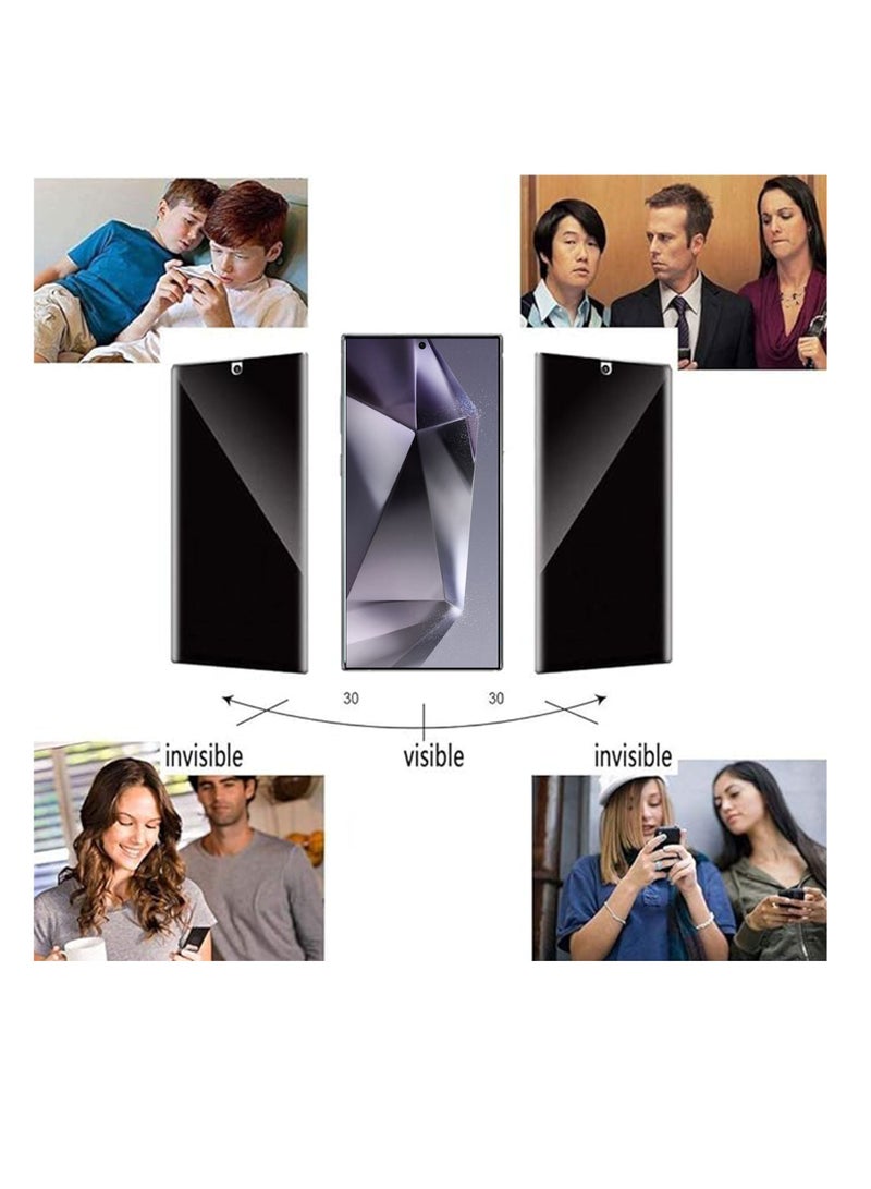 Privacy Screen Protector Surface Ceramic film matte  Anti Spy (NOT Tempered Glass) for Samsung Galaxy S24 Ultra Black - Image 3