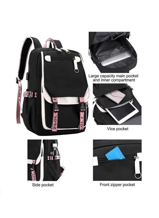 Simple Multi-layer High School Students Shoulder Backpack Schoolbag - Image 5