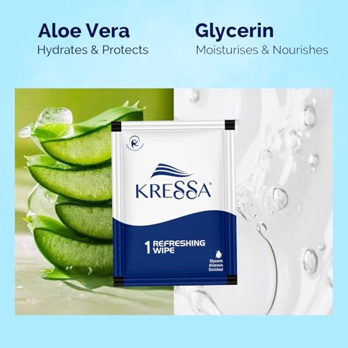 Kressa Refreshing and Cleansing Wet Wipes | PH Balanced | 1 X 200 pouch (200) - Image 5