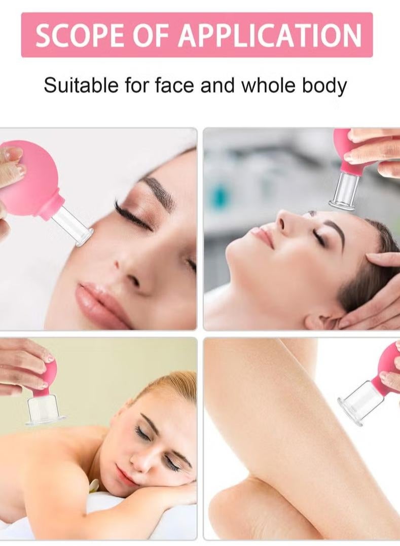 Changer 4 PCS Glass Facial Cupping Set, Cupping Therapy Set For Face,Body, Face Massage Kit For Anti Cellulite, Anti Wrinkle and Instantly Ageless Skin for Eyes, Face and Body - Image 3