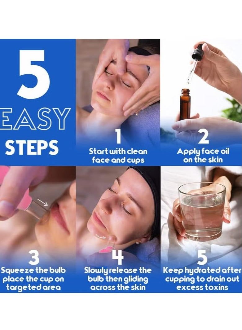 Changer 4 PCS Glass Facial Cupping Set, Cupping Therapy Set For Face,Body, Face Massage Kit For Anti Cellulite, Anti Wrinkle and Instantly Ageless Skin for Eyes, Face and Body - Image 4
