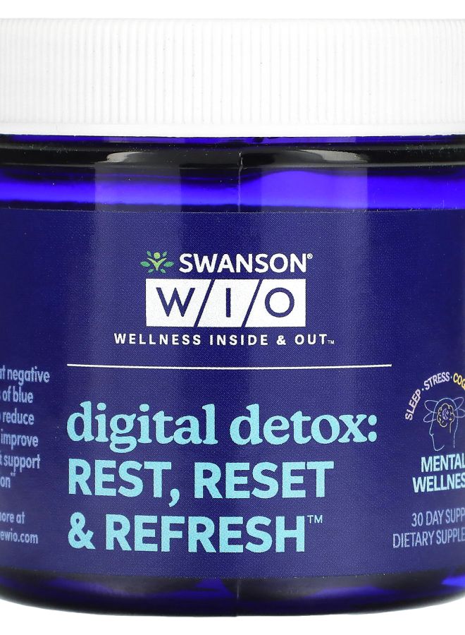 SWANSON ديجيتال ديتوكس: راحة وإعادة ضبط وانتعاش 30 كبسولة لينة