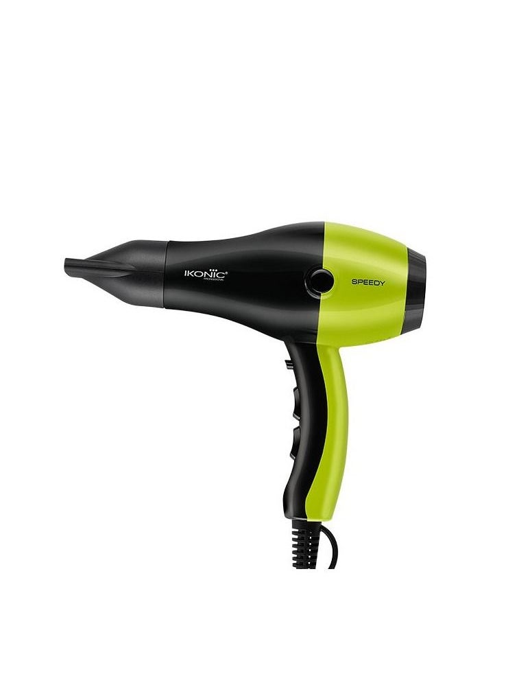 IKONIC - Ikonic Speedy Hair Dryer - Black & Green - Image 1