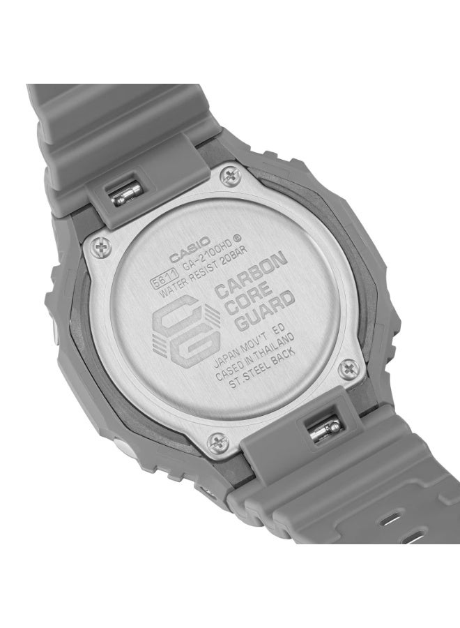 كاسيو ساعة كاسيو جي-شوك GA-2100HD-8ADR للرجال (Hidden Glow) بعرض تناظري ورقمي، Carbon Core Guard، تتوهج في الظلام، مقاومة للماء حتى 200 متر - Image 5
