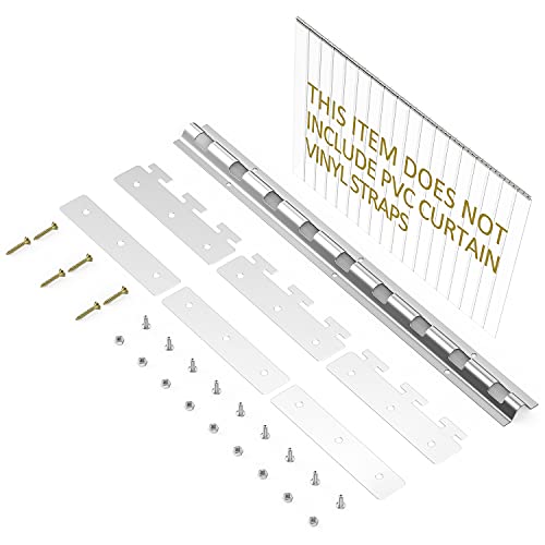 WowDIY Strip Curtain Hardware - Universal Mount Hanger - Mounting Brackets for Plastic Vinyl Strip Curtain - 35.7 Inch (Two 17.7 Inch Sections) - Image 1
