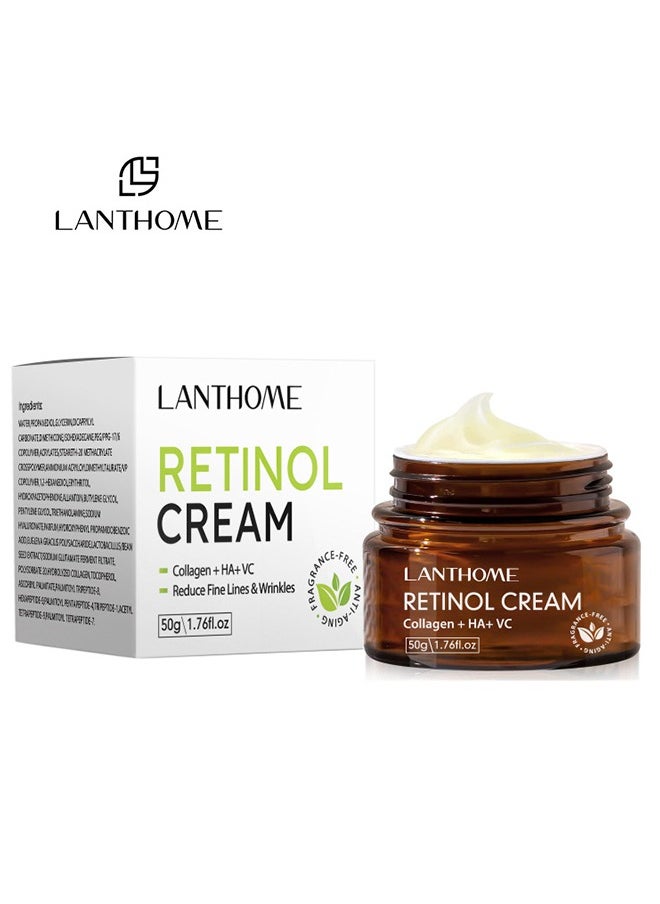 Lanthome Retinol Cream - Reduce Fine Lines Wrinkles Collagen VC Retinol Cream 50g  - Image 1