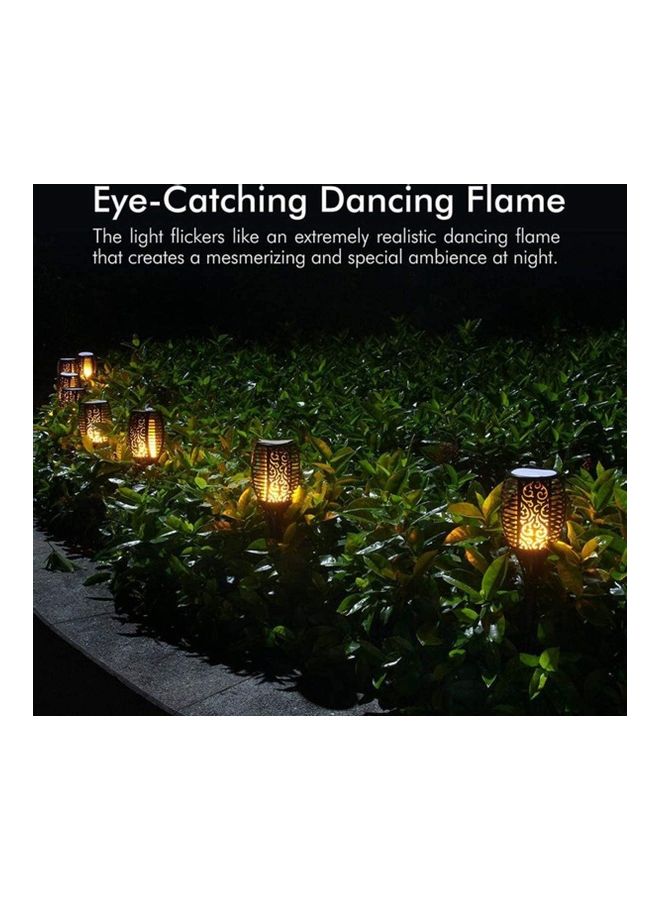 NIBEMINENT 2-Piece Solar Powered Outdoor LED Flame Lights with Support Holders Warm White - Image 3