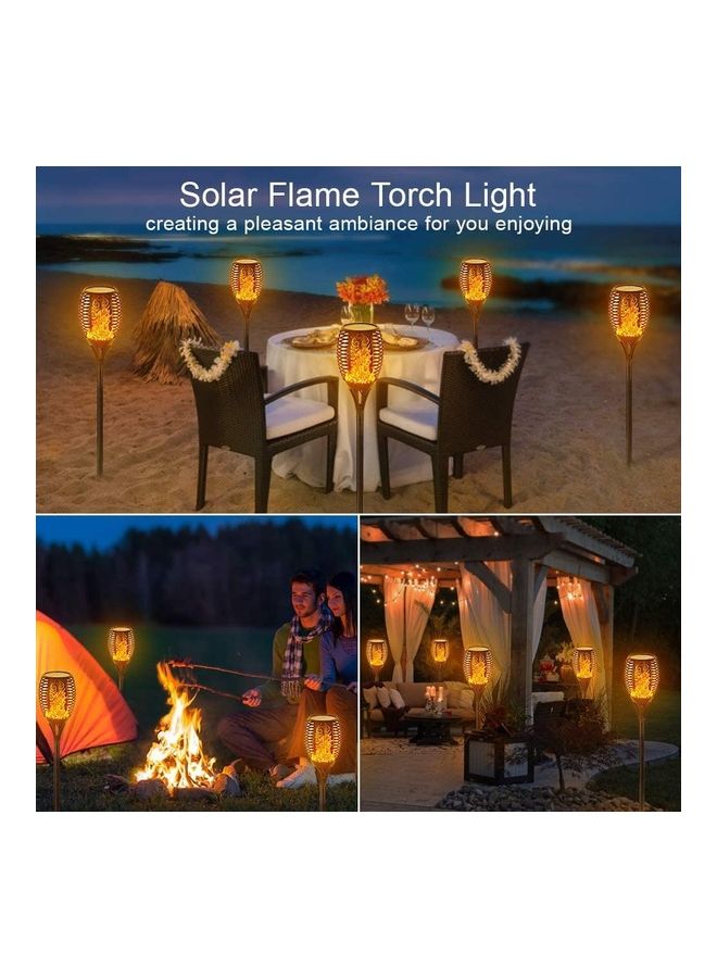 NIBEMINENT 2-Piece Solar Powered Outdoor LED Flame Lights with Support Holders Warm White - Image 5