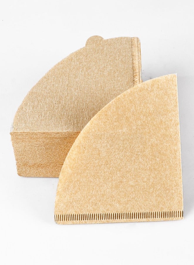 ZEPONOVA 100 Piece Coffee Paper Filter V60 Size 02 Beige  - Image 1