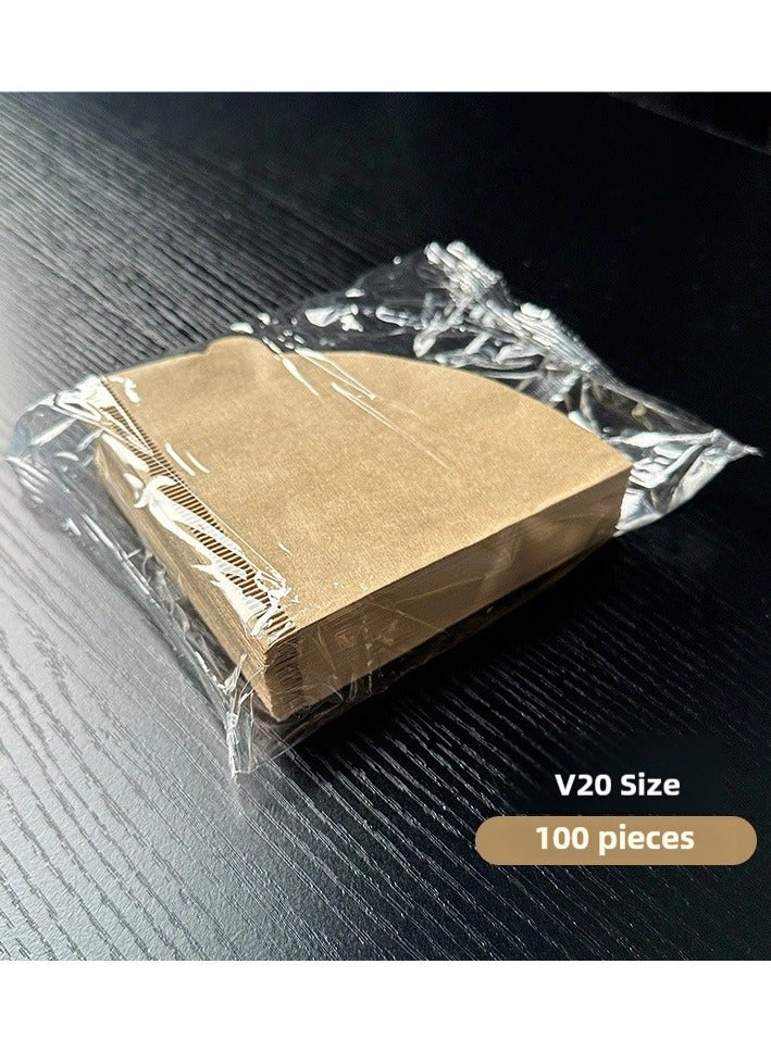 ZEPONOVA 100 Piece Coffee Paper Filter V60 Size 02 Beige  - Image 5