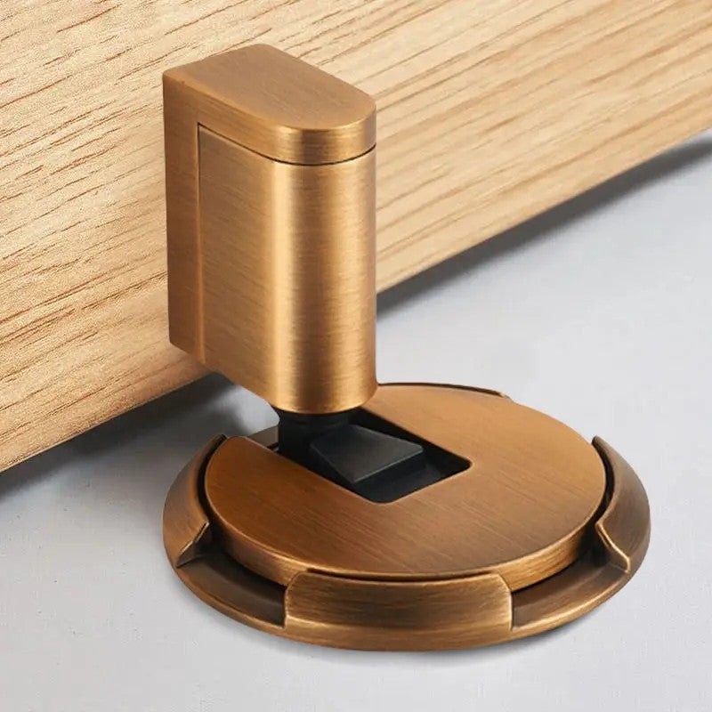 Bluejw Heavy Duty Zinc Alloy Magnetic Door Stop - Brush Nickel, Non-Punch Under Wall/Floor Protector - Stops-Tools - Image 2