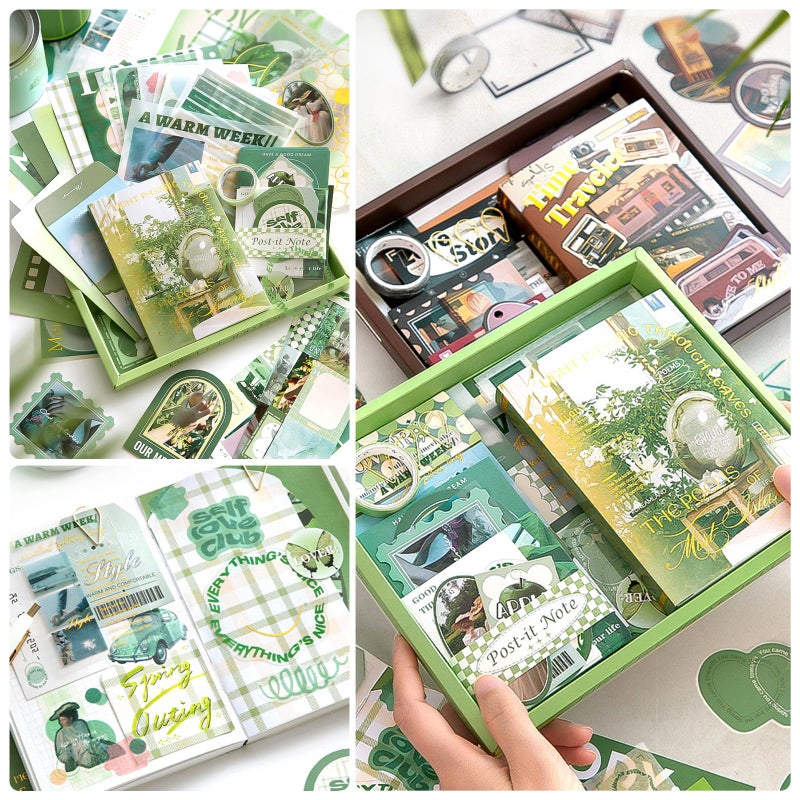 OFFIGIFT Scrapbook Supplies Kit, Vintage Junk journaling Supplies, Scrapbooking Kit with Aesthetic Stuff, Stationary Set, DIY Journal Accessories, Ephemera Collage Craft Supplies Gift for Adults Women Beginner - Image 3