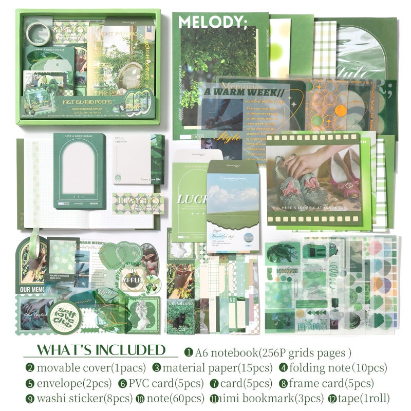 OFFIGIFT Scrapbook Supplies Kit, Vintage Junk journaling Supplies, Scrapbooking Kit with Aesthetic Stuff, Stationary Set, DIY Journal Accessories, Ephemera Collage Craft Supplies Gift for Adults Women Beginner - Image 2