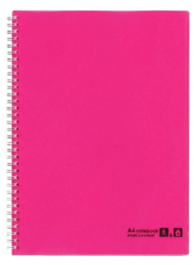 SeptColNotebk A4 80sht Pink