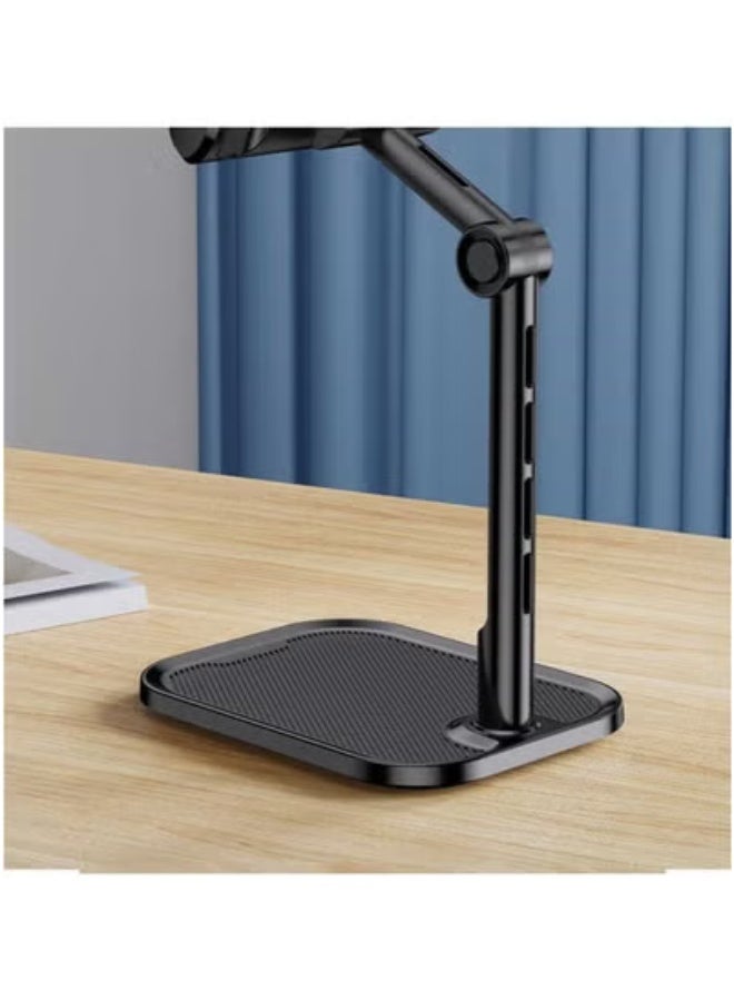 TIGER Adjustable Folding Phone Stand – Foldable & Portable Multi-Angle Mobile Holder for Desk, Travel & Office Use – Universal Height Adjustable Stand for iPhone, Android, iPad Mini, Tablets, Kindle – Sturdy Anti-Slip Base for Hands-Free Viewing – Black - Image 4