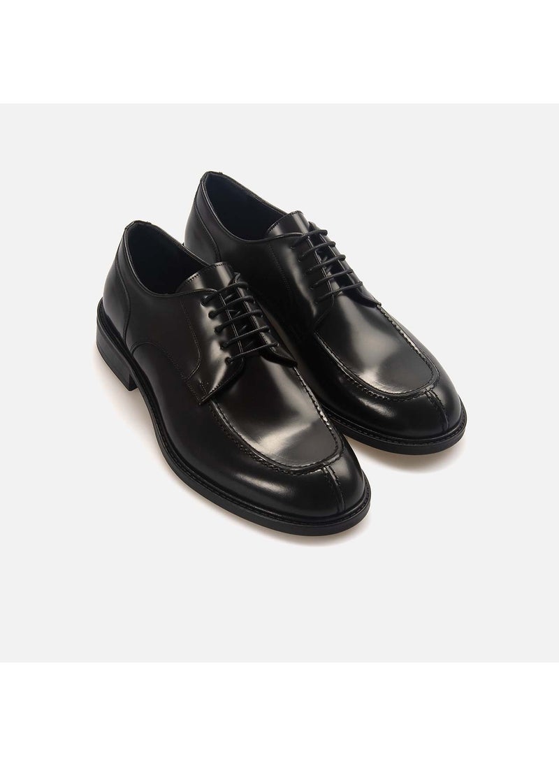 Kemal Tanca Gold Black Leather Men's Lace-Up Classic Shoes 28804  - Image 3