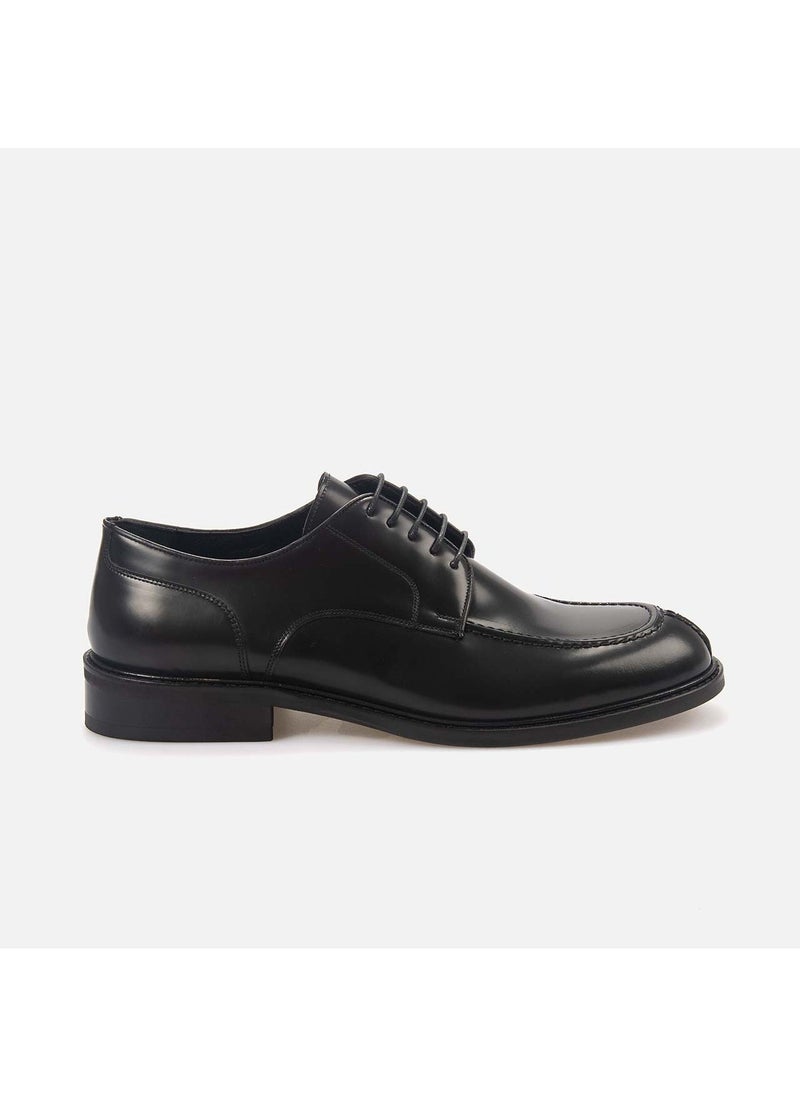 Kemal Tanca Gold Black Leather Men's Lace-Up Classic Shoes 28804  - Image 1