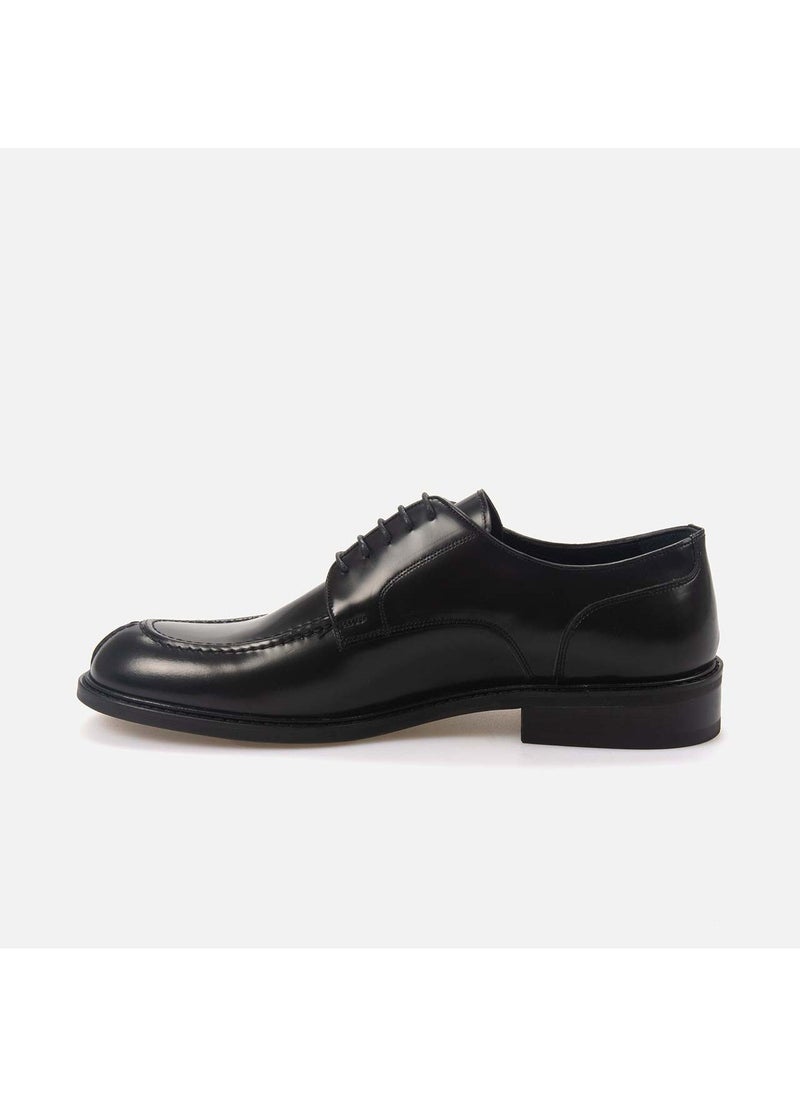 Kemal Tanca Gold Black Leather Men's Lace-Up Classic Shoes 28804  - Image 2