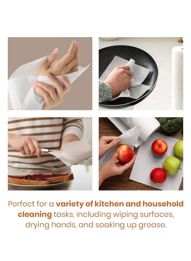 BRANDSFINITY Kitchen Roll Tissue Paper Towel 1000g Maxi Roll Contains 1 Packs 1000 Diamond Embossed Sheets Higher Absorbency & Ultra Soft Tissue 1200 sheets - Image 3