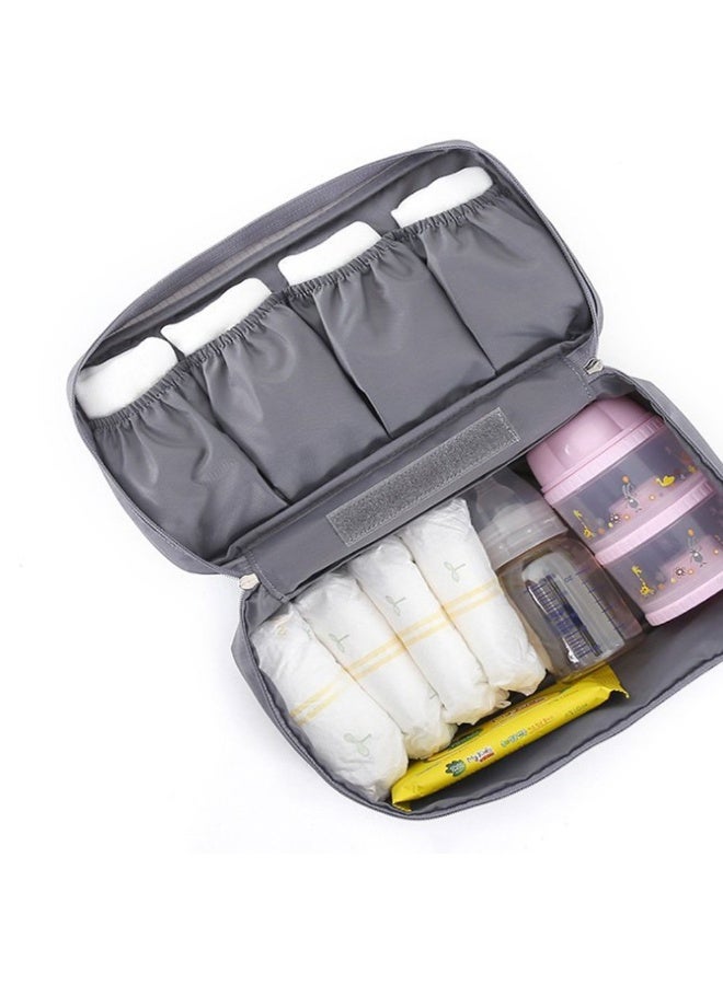 XiuWoo Portable Multi-Functional Socks Underwear Bra Organizer Case Travel Storage Bag Packing Cube Cosmetic Bag (Gray) - Image 2