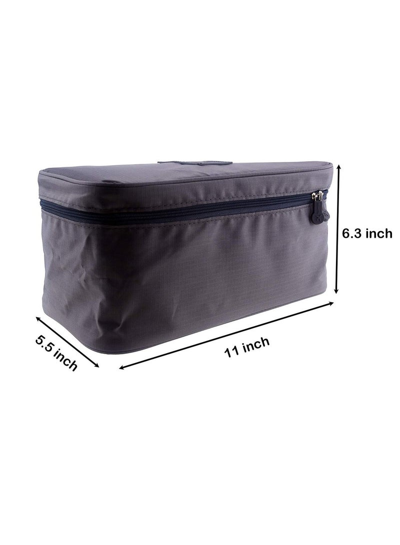 Monopoly Portable Multi-Functional Socks Underwear Bra Organizer Case Travel Storage Bag Packing Cube Cosmetic Bag (Gray) - Image 5