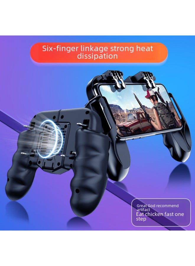 Loquat Chicken Eating Artifact H11 Six-Finger Flat Handle H10 Double Fan H9 Six-Finger H12 Semiconductor Extreme Heat Dissipation-Product Color:H11 Six-Finger Chicken Eating Artifact (Black)  - Image 3
