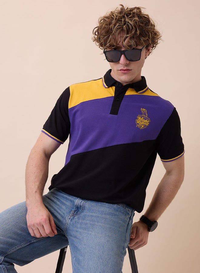 FanCode Men Colourblocked Half Sleeves Polo Collar Cotton T-Shirt  - Image 4