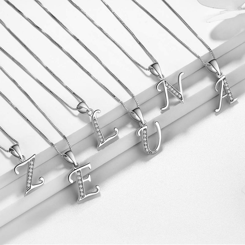 Aurora Tears Letter R Necklace Initial 925 Sterling Silver Alphabet Pendant Crystal Name Gift Women Cubic Zirconia Jewelry DP0045R - Image 5