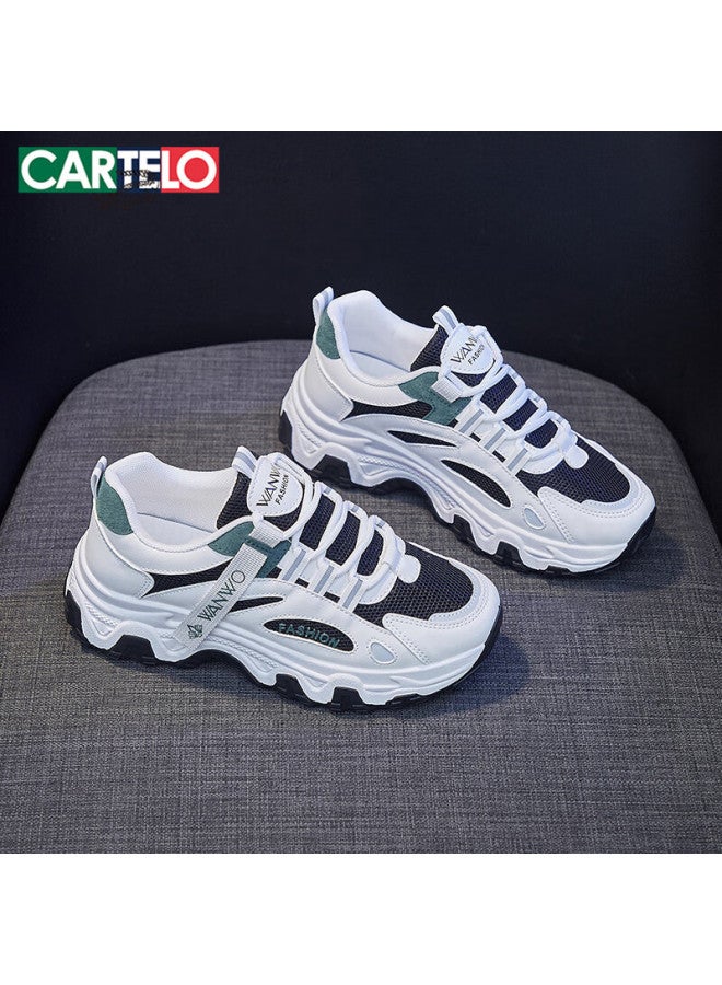 Cartelo Women's Chunky Sneakers, Spring Sports Casual Shoes, Breathable Running Shoes For Women, 31041 Black, Size 36 - Image 3