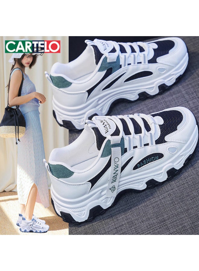 Cartelo Women's Chunky Sneakers, Spring Sports Casual Shoes, Breathable Running Shoes For Women, 31041 Black, Size 36 - Image 1