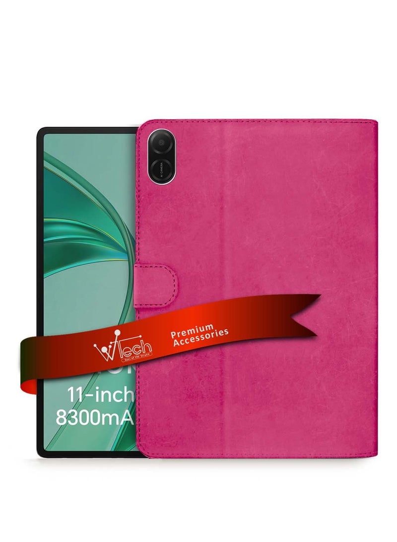 Wtech Honor Pad X8a 2024 (11 inch) WTech PU Leather Magnetic Closure Flip Case Cover - Pink - Image 1