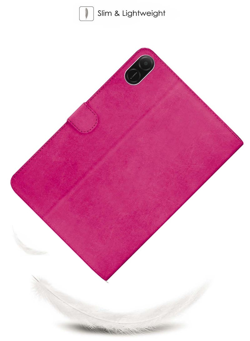 Wtech Honor Pad X8a 2024 (11 inch) WTech PU Leather Magnetic Closure Flip Case Cover - Pink - Image 2