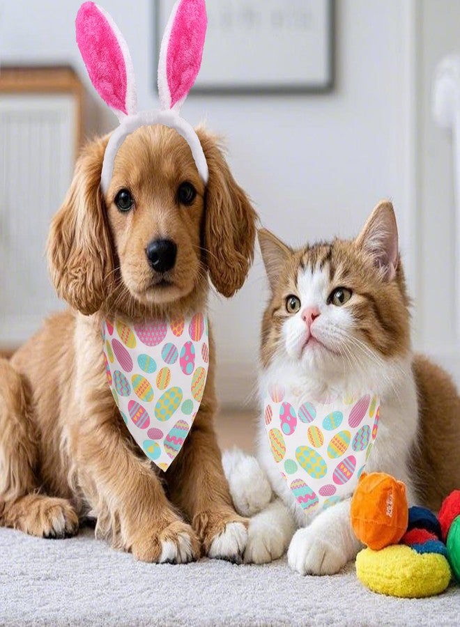 Heliltd 2Pcs Dog Easter Bunny Costume Set Includes Bunny Ear Headband and Egg Dog Bandana for Small Medium Dogs - Image 5