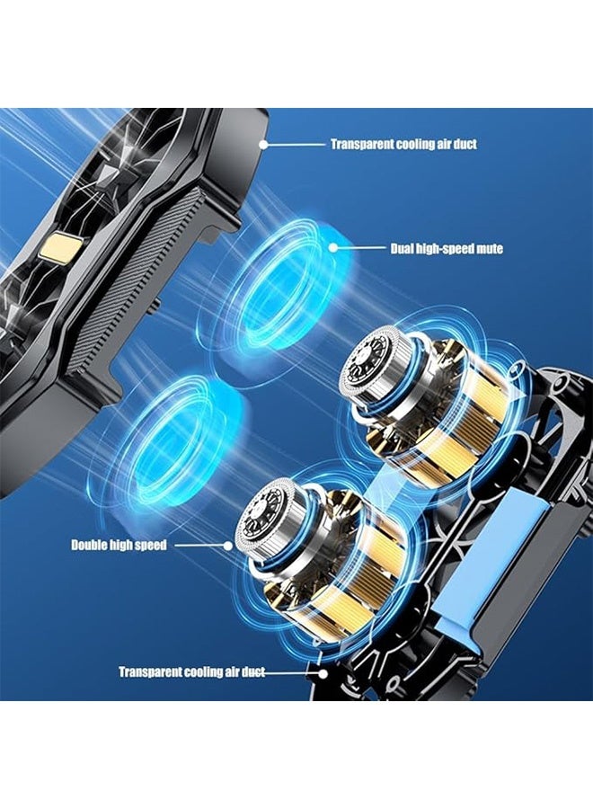 Photon مبرد هاتف مزود بمروحة تبريد مزدوجة، مبرد هاتف قابل لإعادة الشحن عبر USB، مبدد حراري للألعاب، هاتف ذكي عالمي من Tiktok iPhone/Android - Image 3