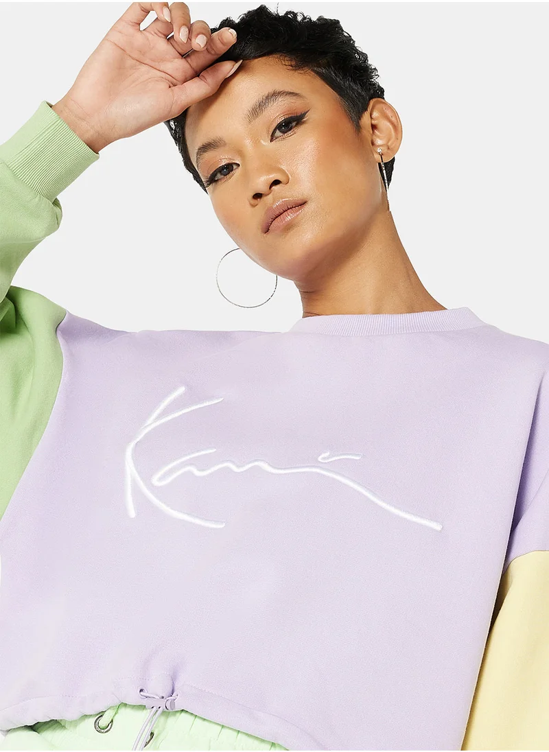 Karl Kani Colourblock Cropped Sweatshirt