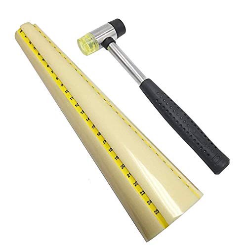 PHYHOO Bracelet Mandrel Shaping Bangle Bracelet Sizer Tool with Jewelry Mallet Jeweler's Hammer Bangle Size Measure Gauge - Image 1