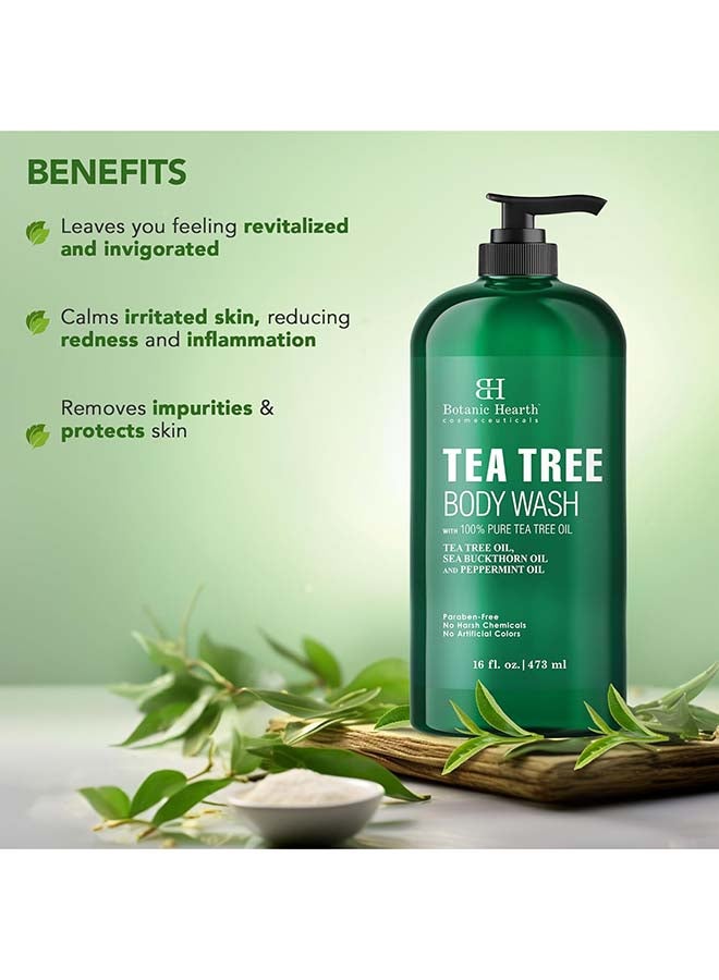 Botanic Hearth Tea Tree Body Wash Helps Soothe Itchy, Dry Skin, Antifungal Body Wash With 100% Pure Tea Tree Oil | Sulfate Free, Paraben Free, For Men And Women - Image 4