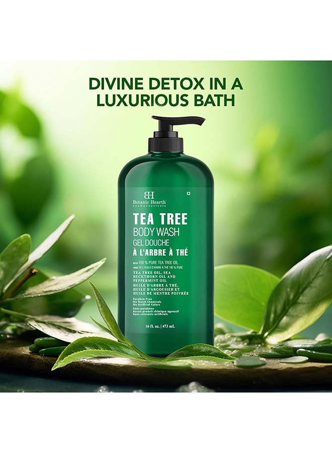 Botanic Hearth Tea Tree Body Wash Helps Soothe Itchy, Dry Skin, Antifungal Body Wash With 100% Pure Tea Tree Oil | Sulfate Free, Paraben Free, For Men And Women - Image 3