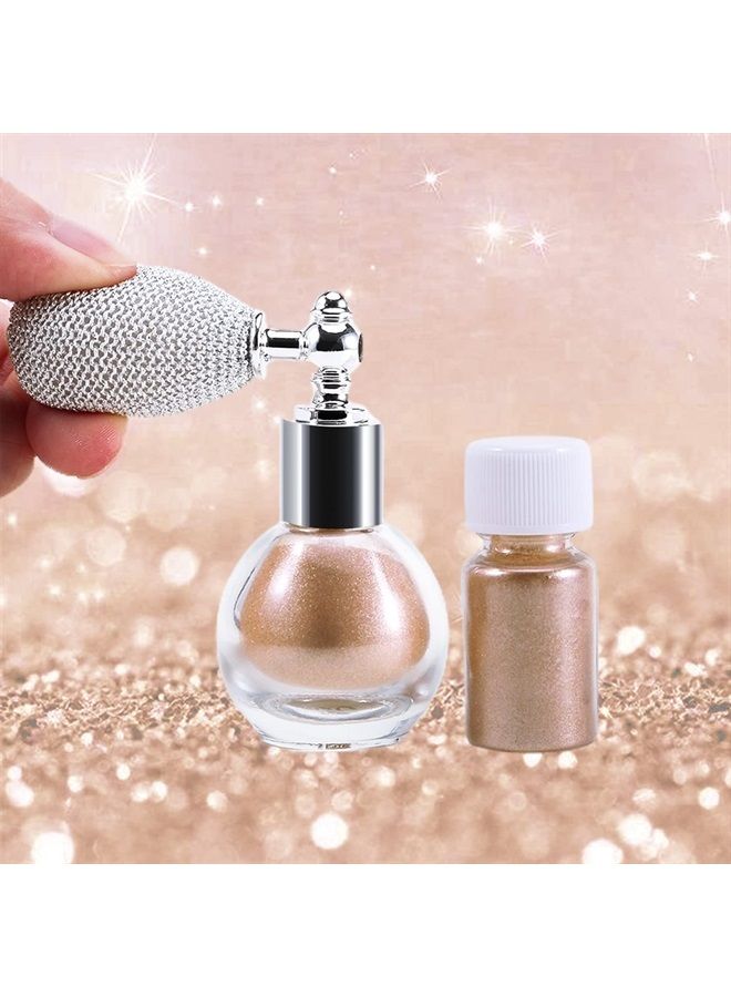 Body Glitter Spray -for Hair Body, Shimmering Spray Powder Sparkle Powder Face High Gloss Spray Highlighter Loose Powder Makeup Spray for Women Hair Nails Makeup #4 Bronze