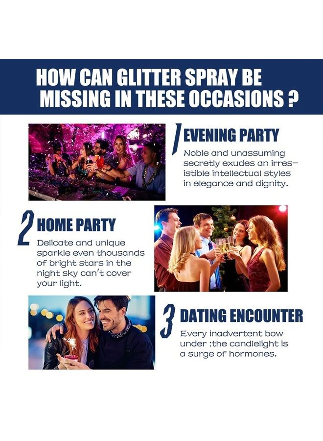 Body Glitter Spray -for Hair Body, Shimmering Spray Powder Sparkle Powder Face High Gloss Spray Highlighter Loose Powder Makeup Spray for Women Hair Nails Makeup #4 Bronze