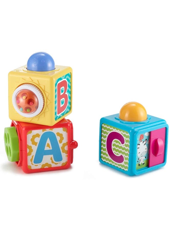 Fisher-Price Stacking Action Blocks, Set Of 3 Baby Blocks  - Image 1