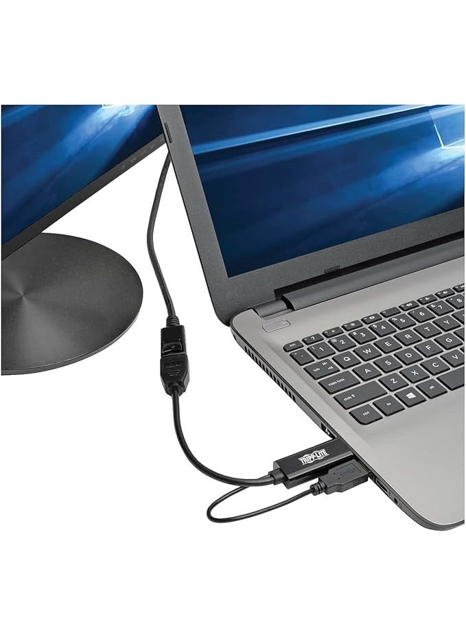 Tripp Lite 4K HDMI to DisplayPort Video Converter w/USB Power, Male-to-Female, 4Kx2K @ 30Hz HDMI to DP, 6 inches, Black, 2-Year Warranty (P130-06N-DP-V2) - Image 2