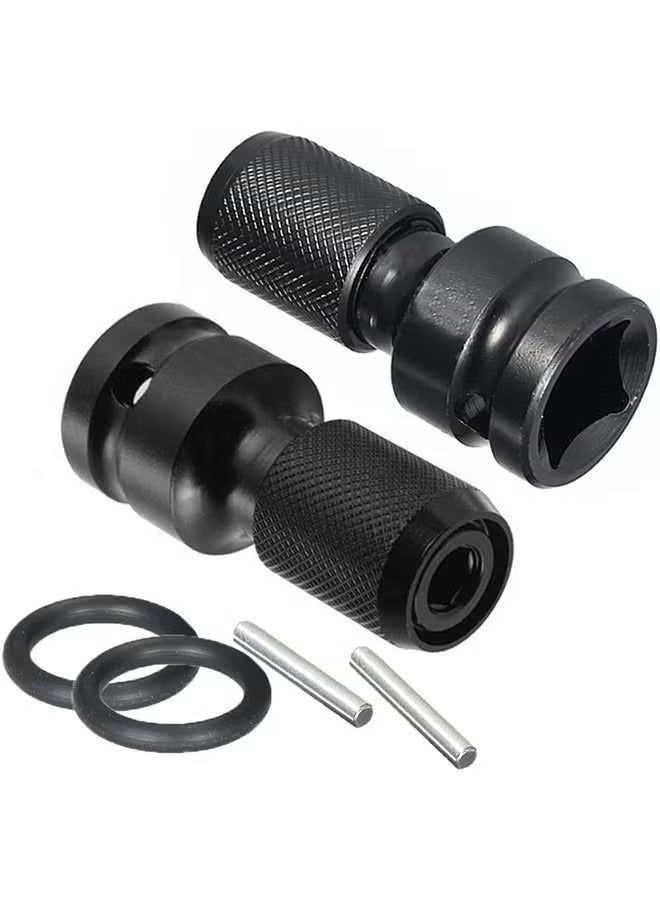 Quick Release 1/2-Inch Square Drive to 1/4-Inch Hex Female Socket Adapter Converter Chuck Adaptor for Impact and Ratchet Wrenches - Image 1