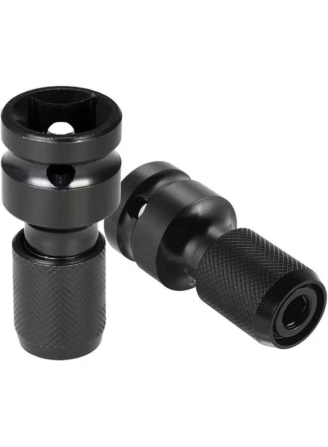 Quick Release 1/2-Inch Square Drive to 1/4-Inch Hex Female Socket Adapter Converter Chuck Adaptor for Impact and Ratchet Wrenches - Image 5