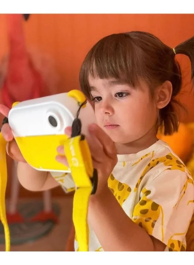 الخاص بي أولا كاميرا فورية للأطفال مع طابعة ملصقات واتصال واي فاي - أصفر