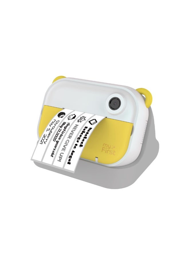myFirst Camera Wi | Instant Print & Label Maker Kids Camera, Print in 10 Secs, WiFi Connect, Dual Lens 6MP/9MP/12MP, 1080P Video Recording, 2.4" Color Display, Portable & Easy to Use - Yellow  - Image 4
